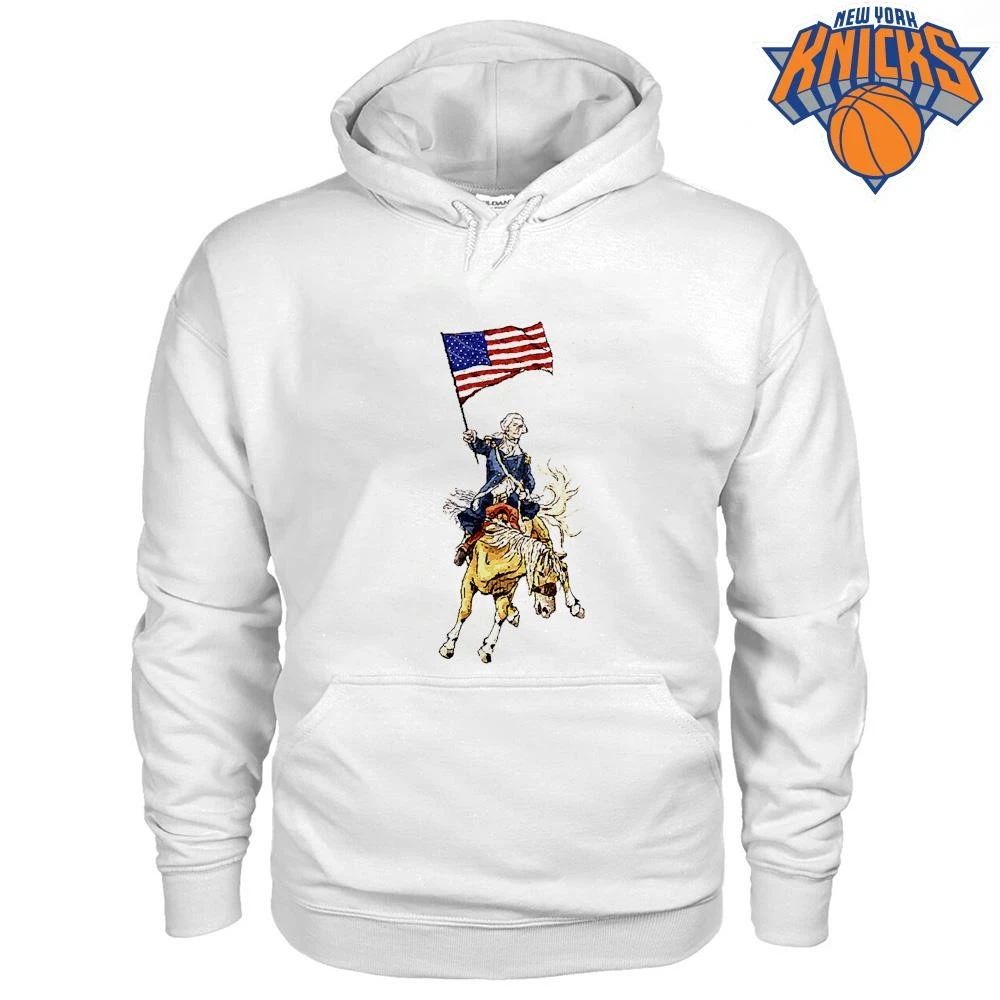 Happy 4th of July George Washington Riding Horse Waving US Flag Vintage Independence Day shirt