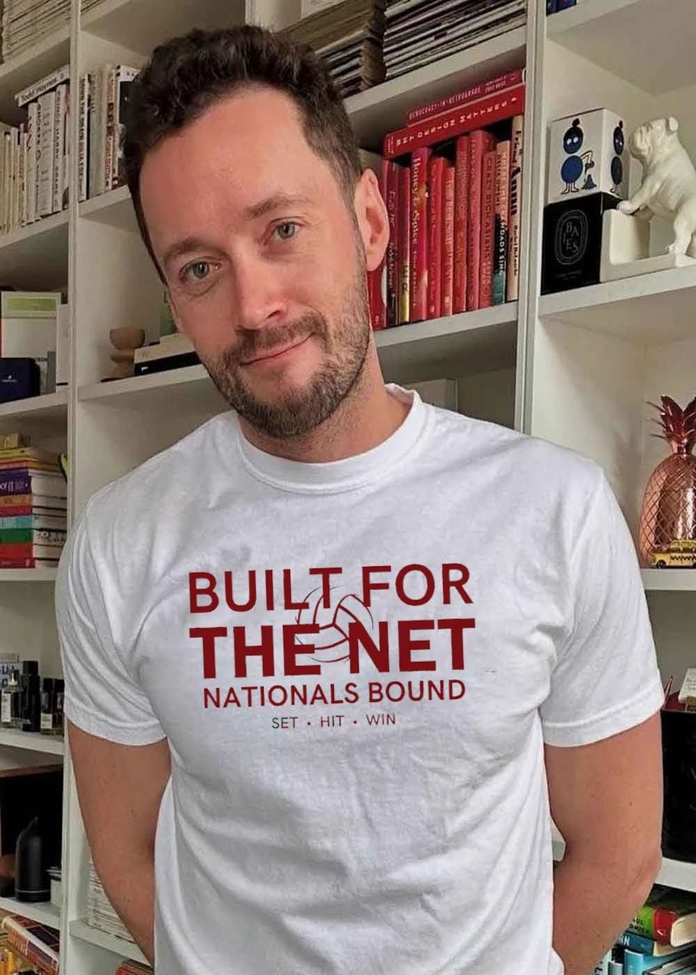 Set Hit Win Built for the Net Nationals Bound Volleyball T-Shirt