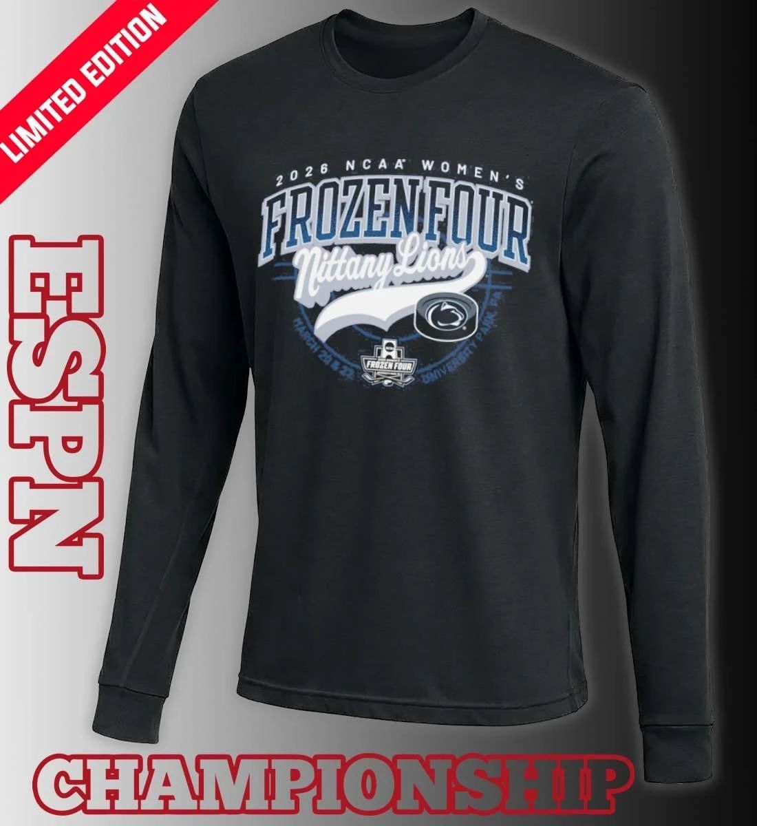 Penn State Nittany Lions 2026 NCAA Women’s Ice Hockey Frozen Four Shirt
