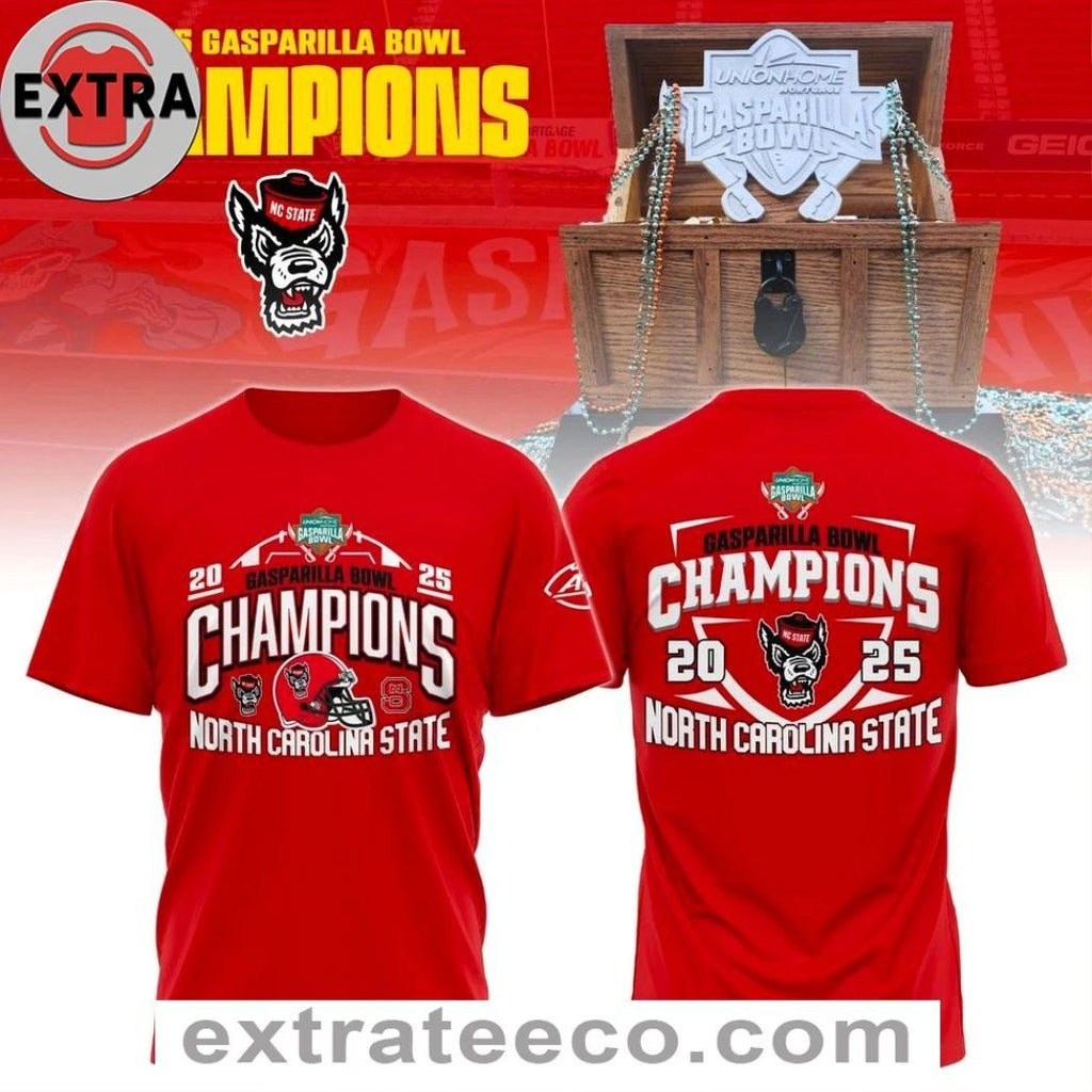 Original Nc State Wolfpack 2025 Gasparilla Bowl Champs Logo Shirt