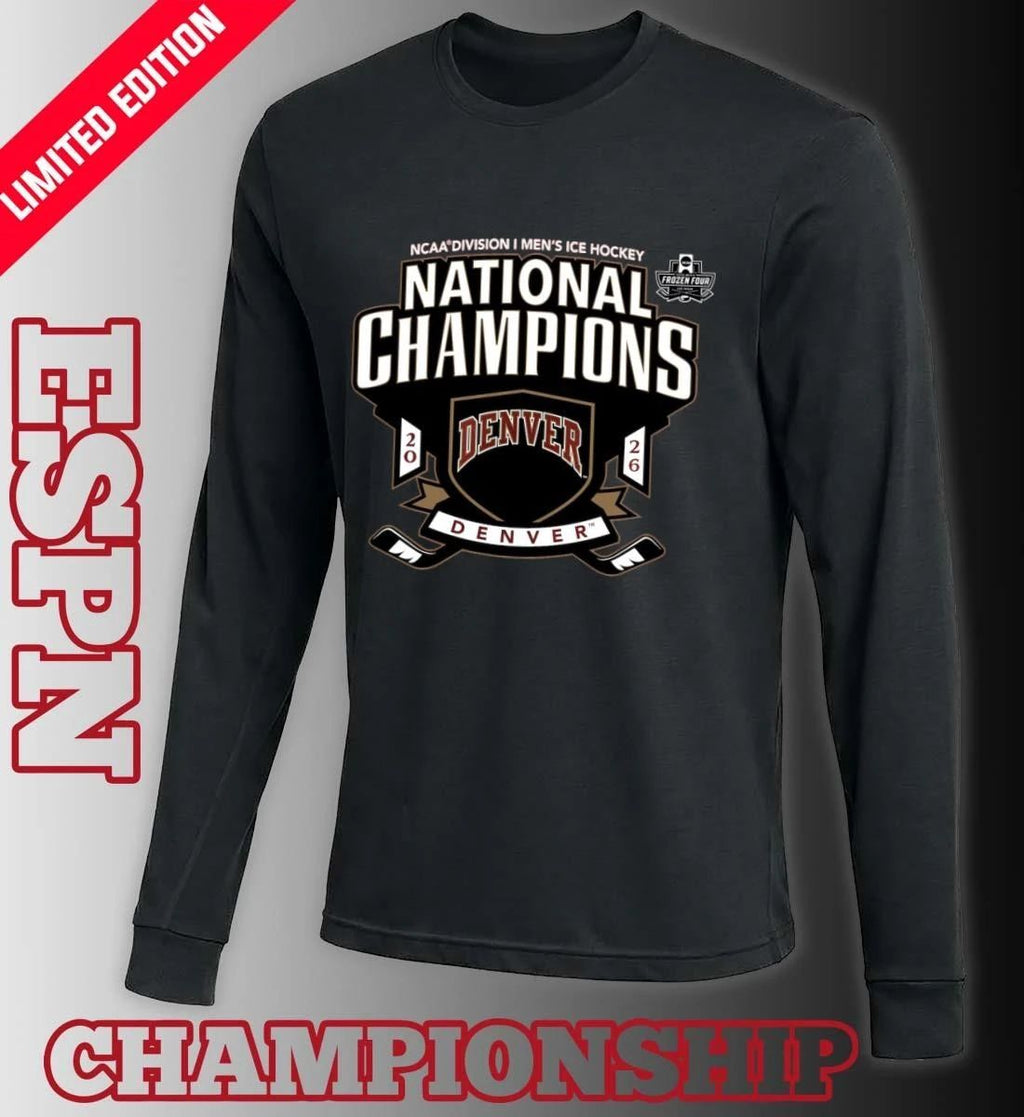 Denver Pioneers 2026 NCAA Men’s Hockey National Champions Frozen Four T-Shirt
