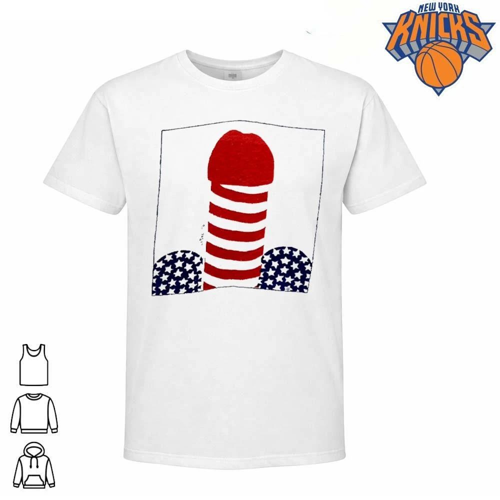Vintage 1976 American Flag Red White Blue Barber Shop Pole Novelty Shirt