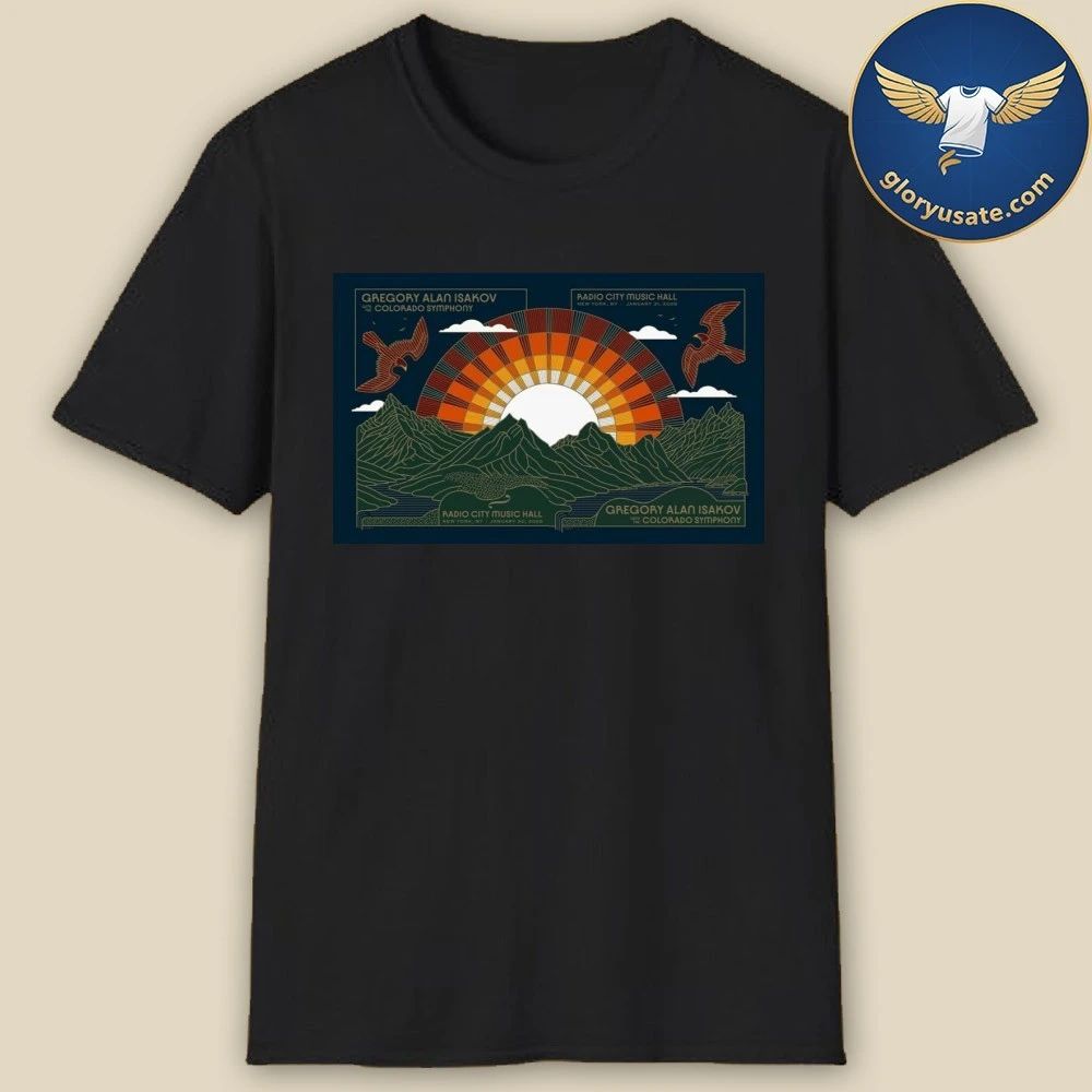 Gregory Alan Isakov Radio City Music Hall January 30-31 2026 New York Poster Shirt