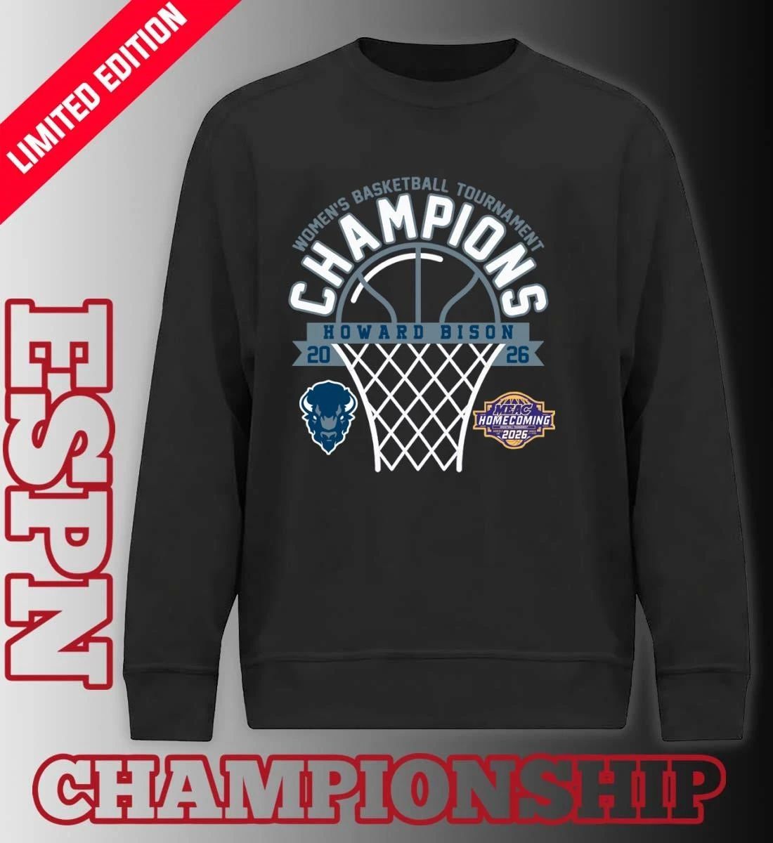 MEAC Women’s Basketball Tournament Champions 2026 Howard Bison T-Shirt