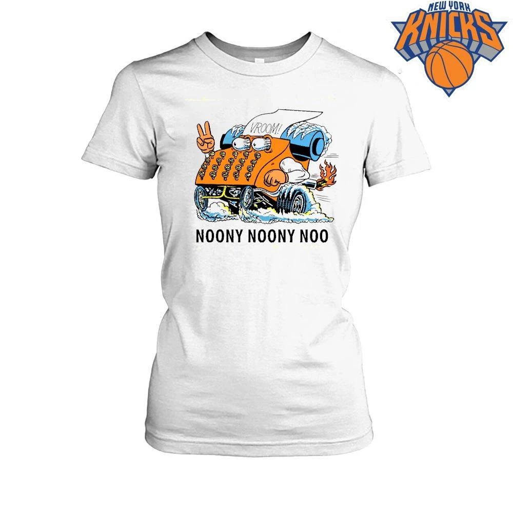 Vintage Cartoon Orange Typewriter Race Car Vroom Noony Noony Noo T Shirt