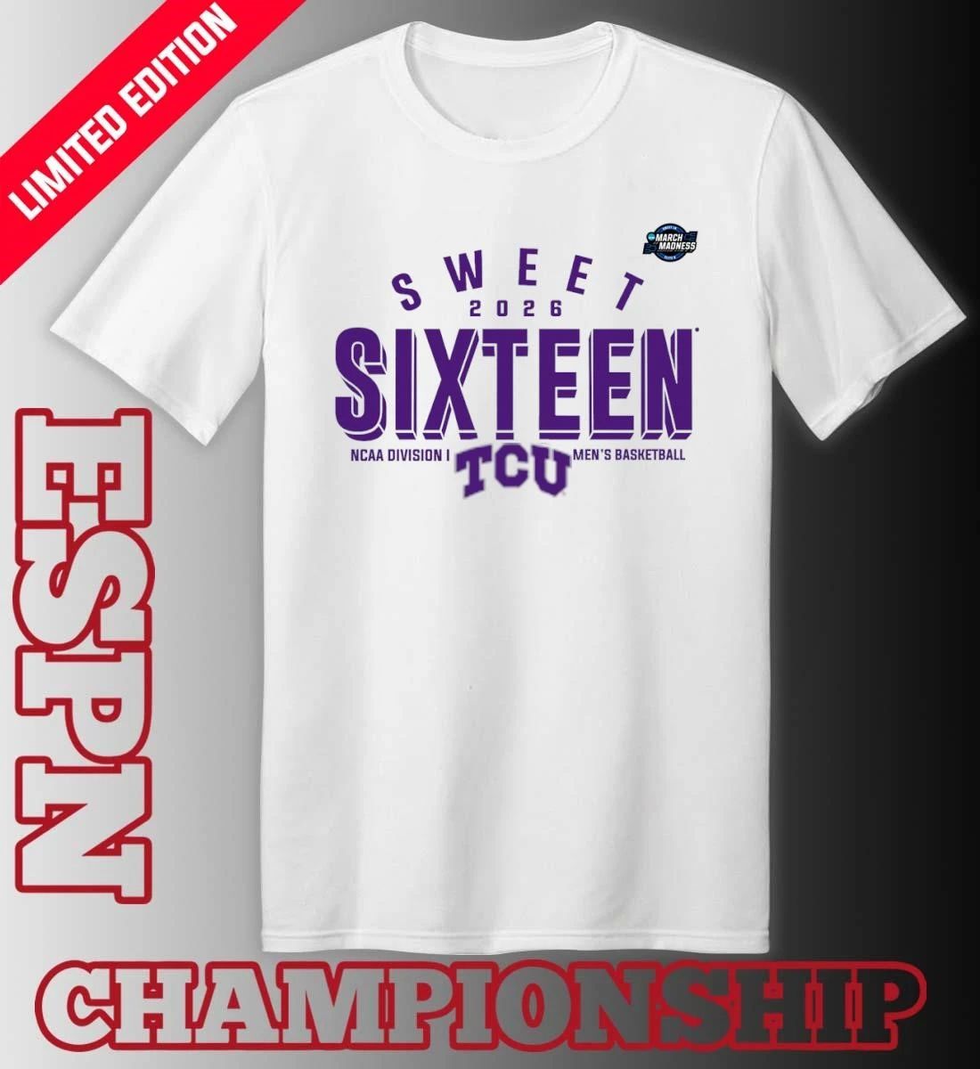 Sweet 16 TCU Horned Frogs 2026 NCAA Men’s Basketball T-Shirt