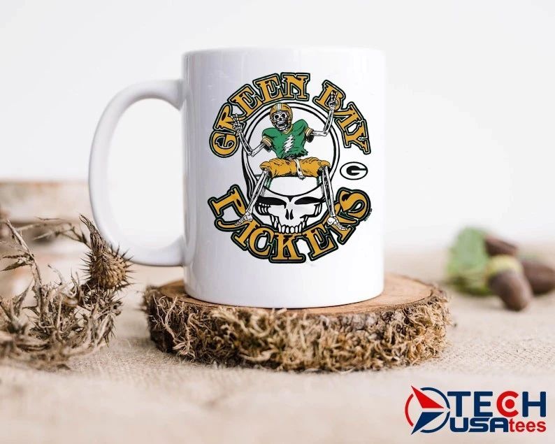 Grateful Dead x Green Bay Packers player skull shirt