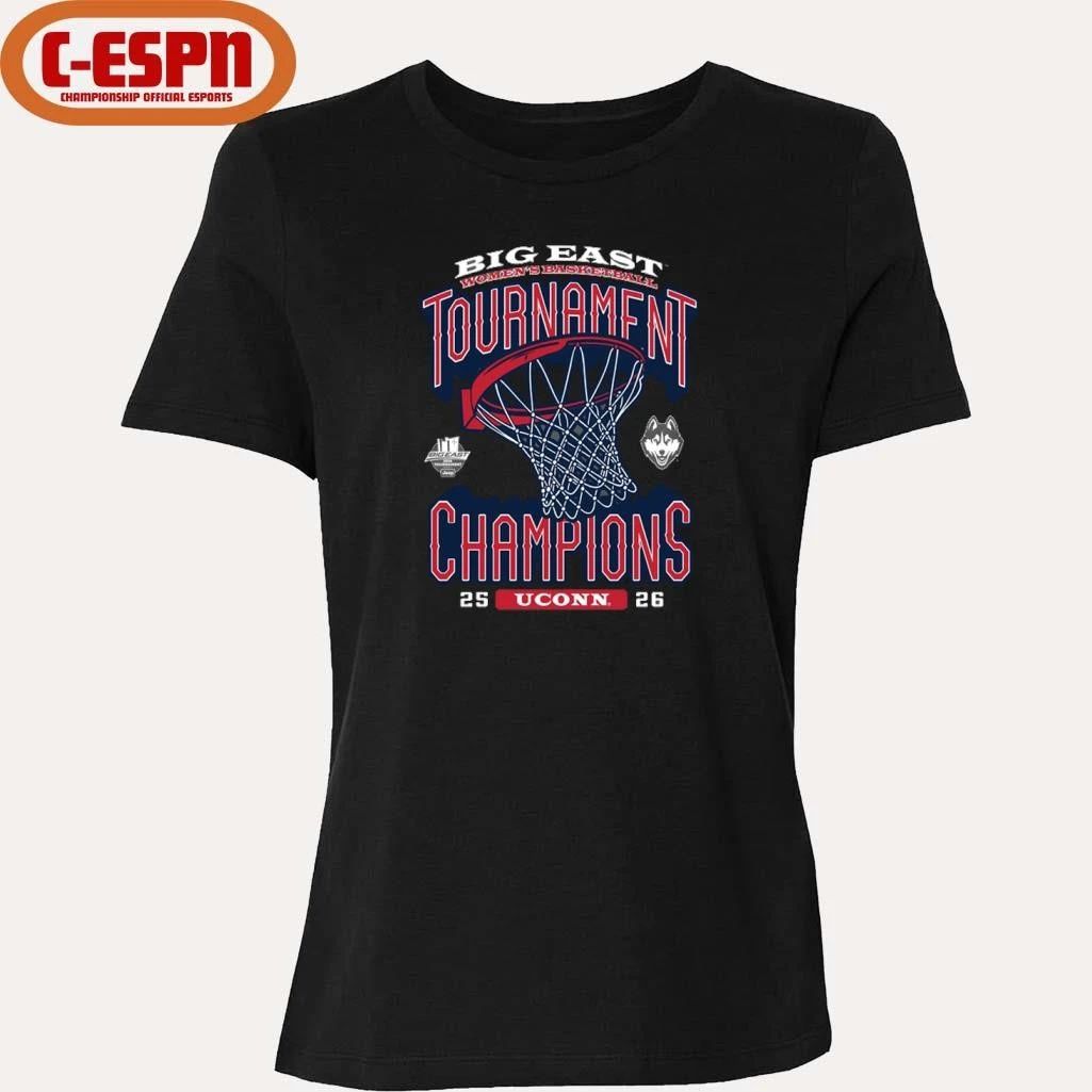 Uconn Huskies Women’s Basketball Big East Tournament Champions Official Locker Room T-Shirt