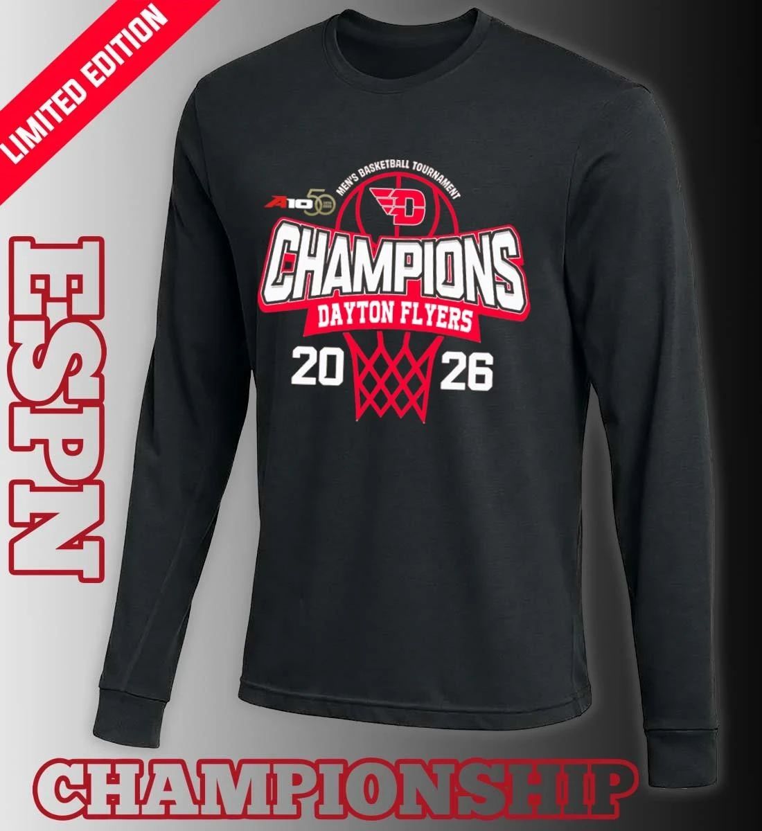 Dayton Flyers 2026 Atlantic 10 Men’s Basketball Tournament Champions Shirt