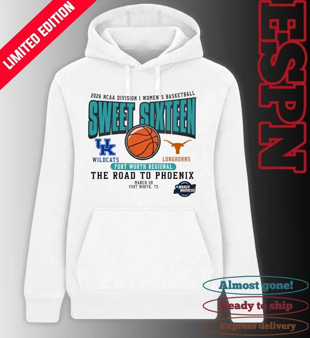 Kentucky Vs Texas 2026 NCAA DI Women’s Basketball Sweet Sixteen T-Shirt
