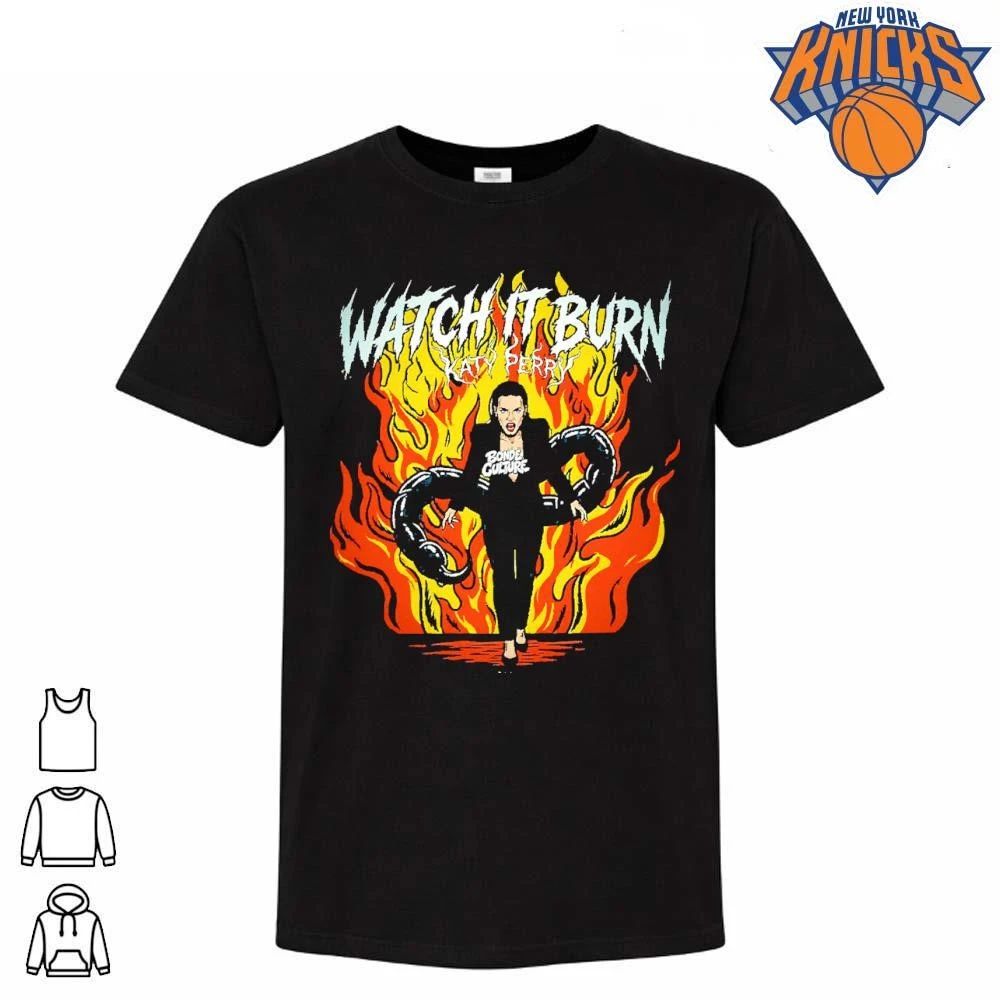 Katy Perry Watch It Burn Bonde Culture Scorpion Flame Fire Graphic Shirt