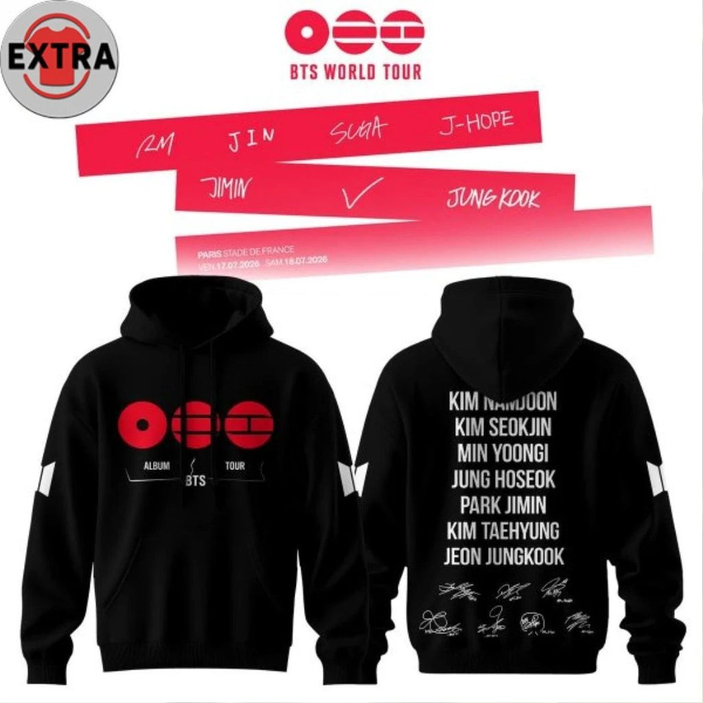 Original BTS Comeback & World Tour 2026 All 7 Members Hoodie T-Shirt