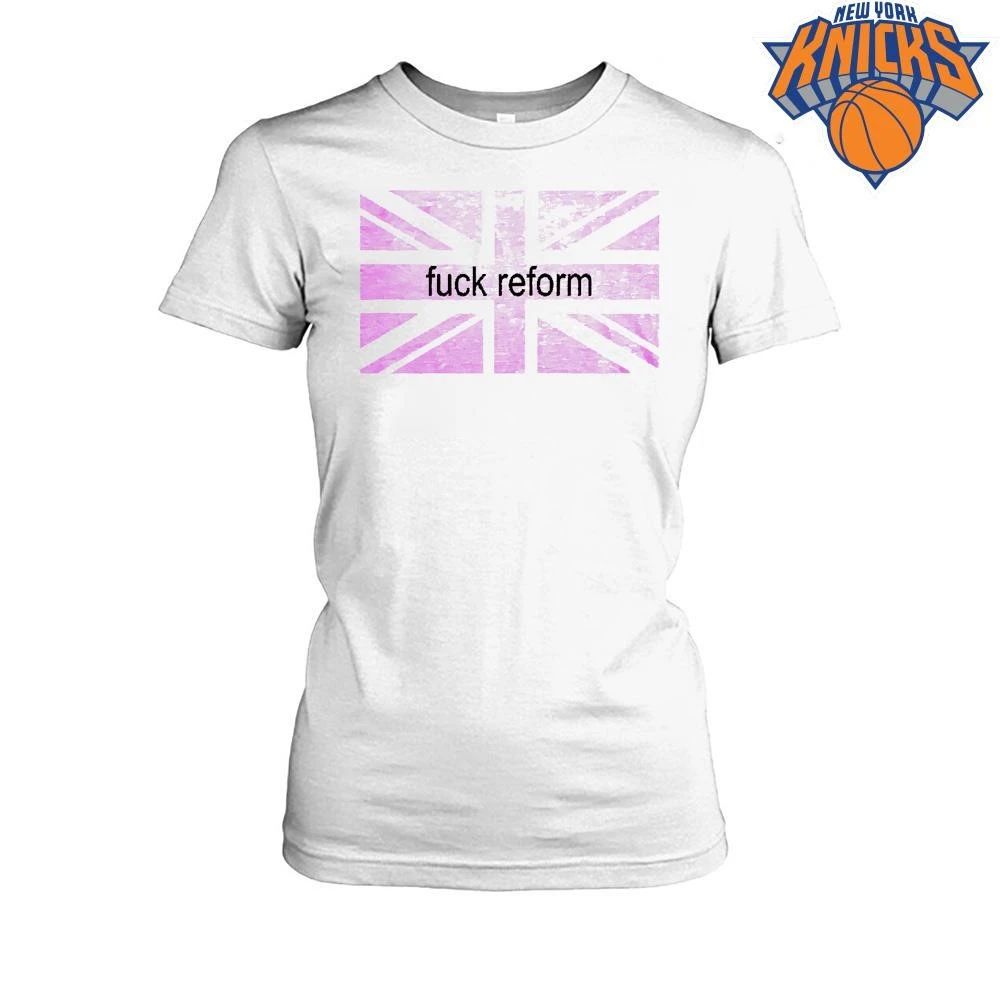 Fuck Reform Pink United Kingdom Union Jack Flag Anti Political Shirt