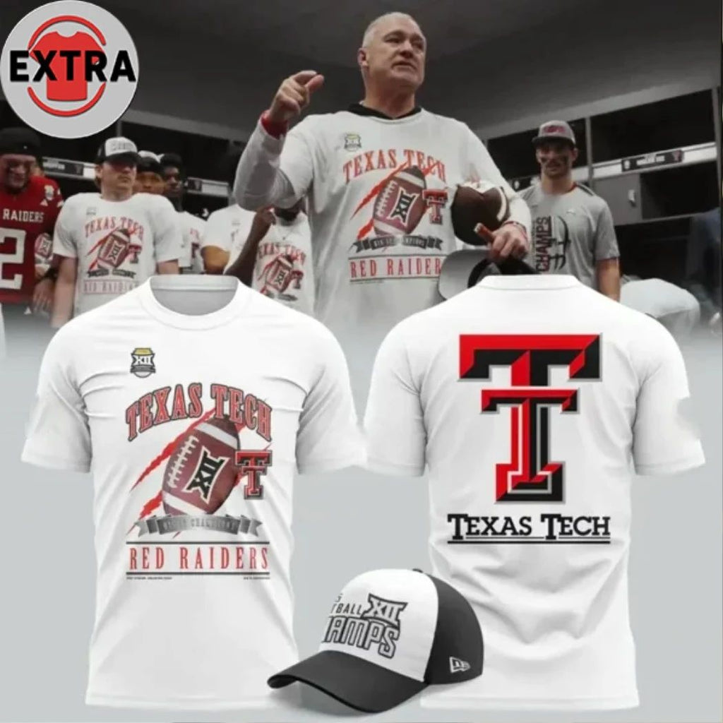 Texas Tech Football Big 12 Championship 2025 Logo Two Sided Shirt