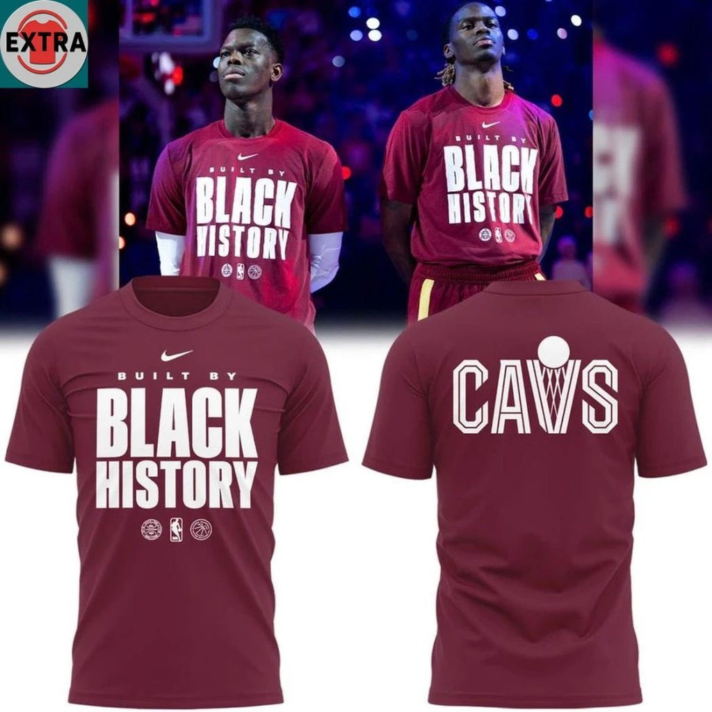 Original Cleveland Cavaliers Built By Black History 2026 Tribute Night Logo Two Sided T-Shirt