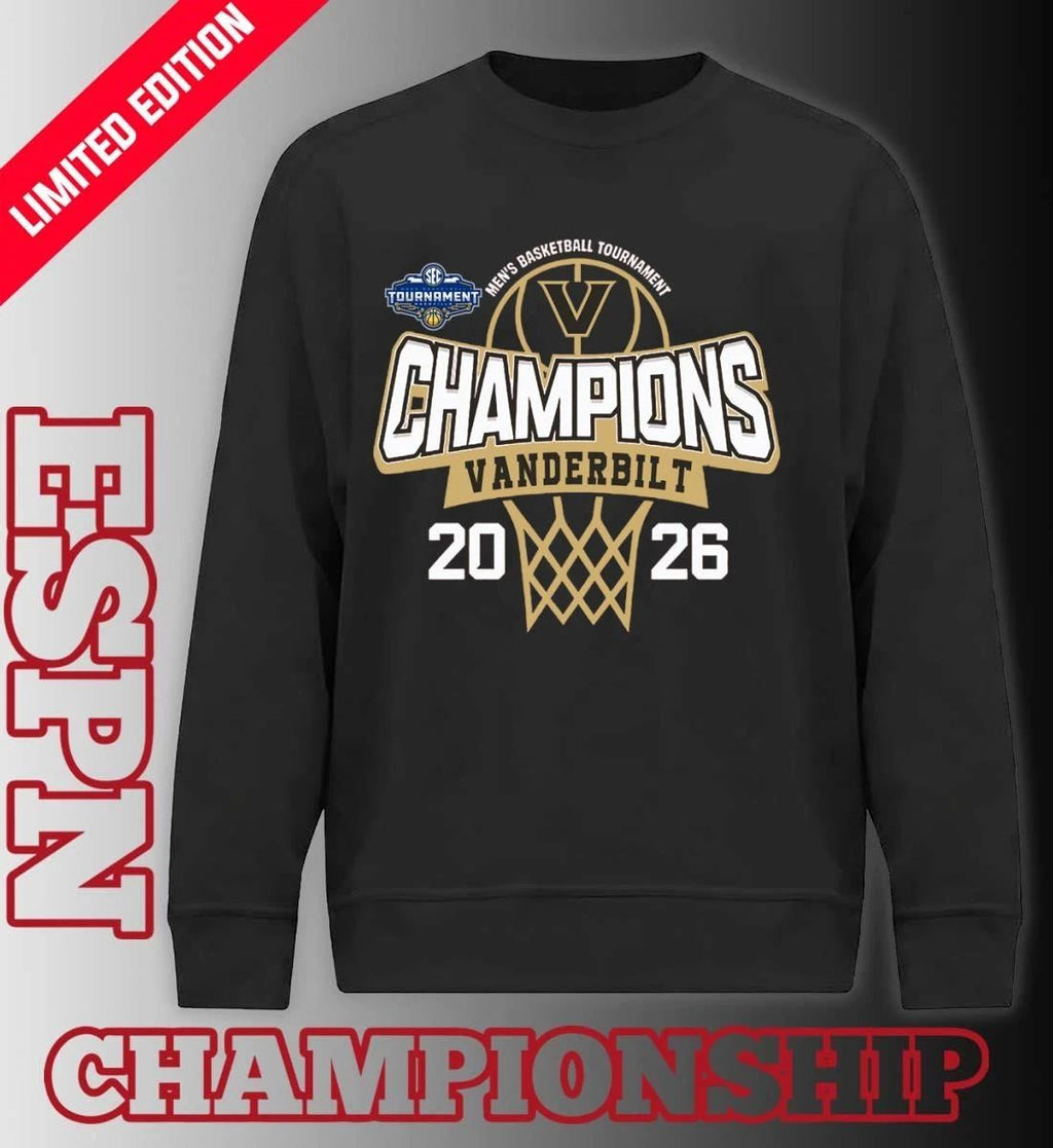 Vanderbilt Commodores 2026 Southeastern Conference Men’s Basketball Tournament Champions Shirt