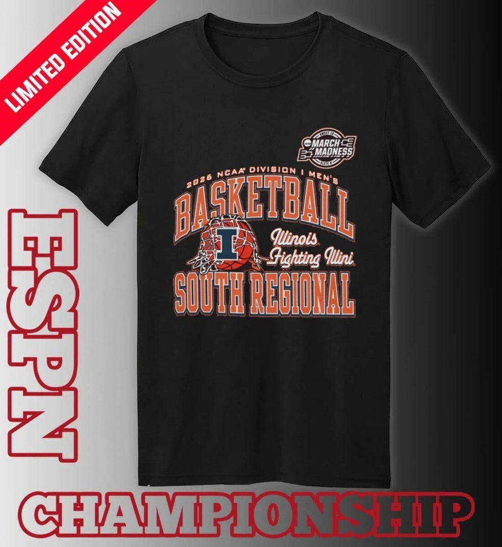 Illinois Fighting Illini 2026 NCAA DI Men’s Basketball Sweet 16 – South Regional T-Shirt