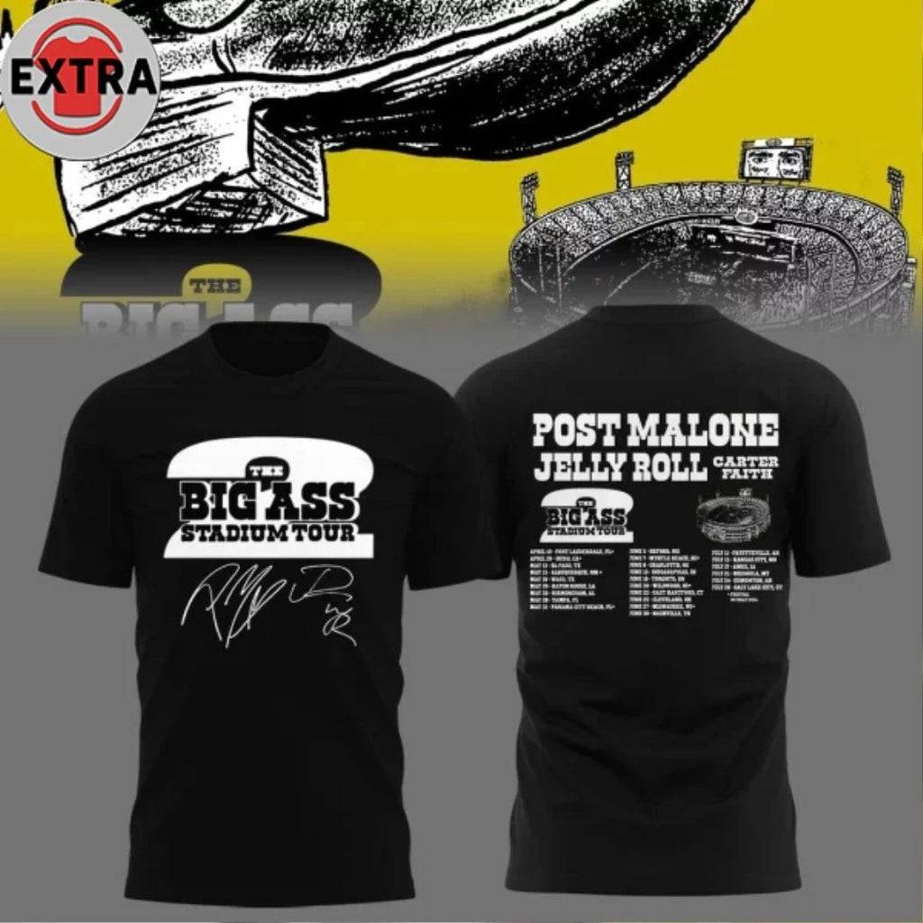Post Malone THE BIG ASS STADIUM TOUR Signature 2026 T-Shirt