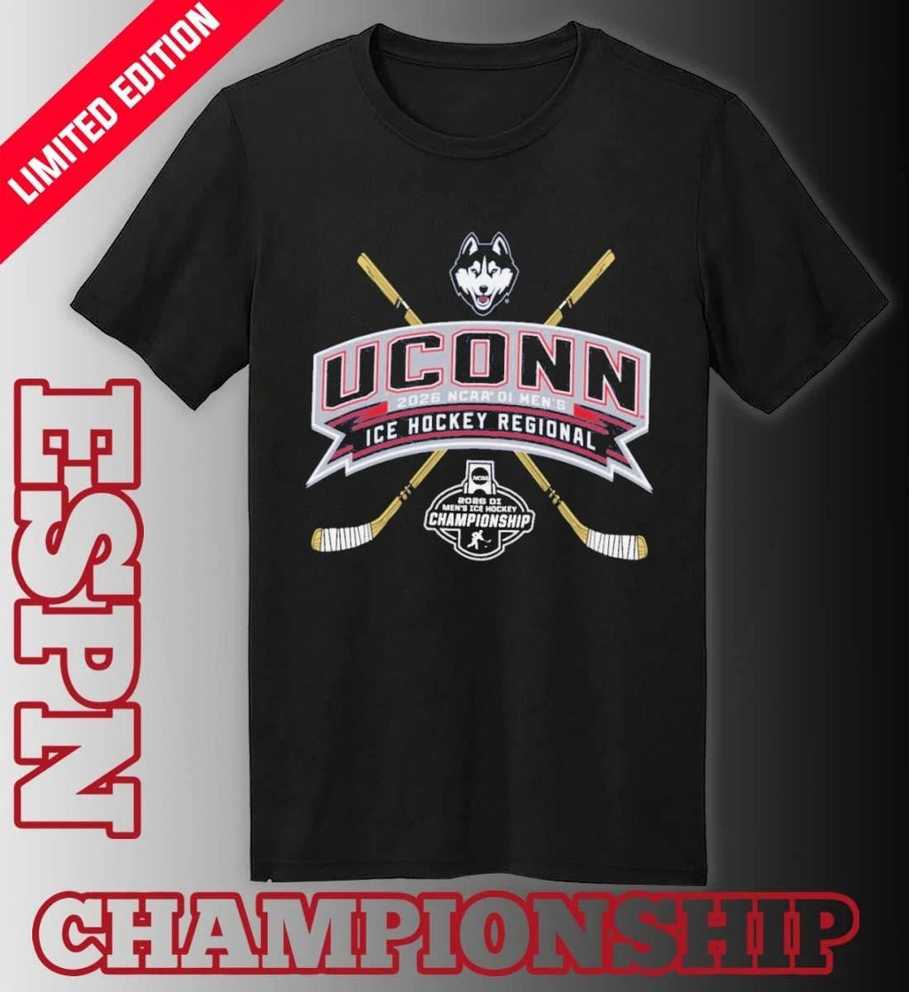 Uconn Huskies 2026 NCAA DI Men’s Ice Hockey Regionals T-Shirt