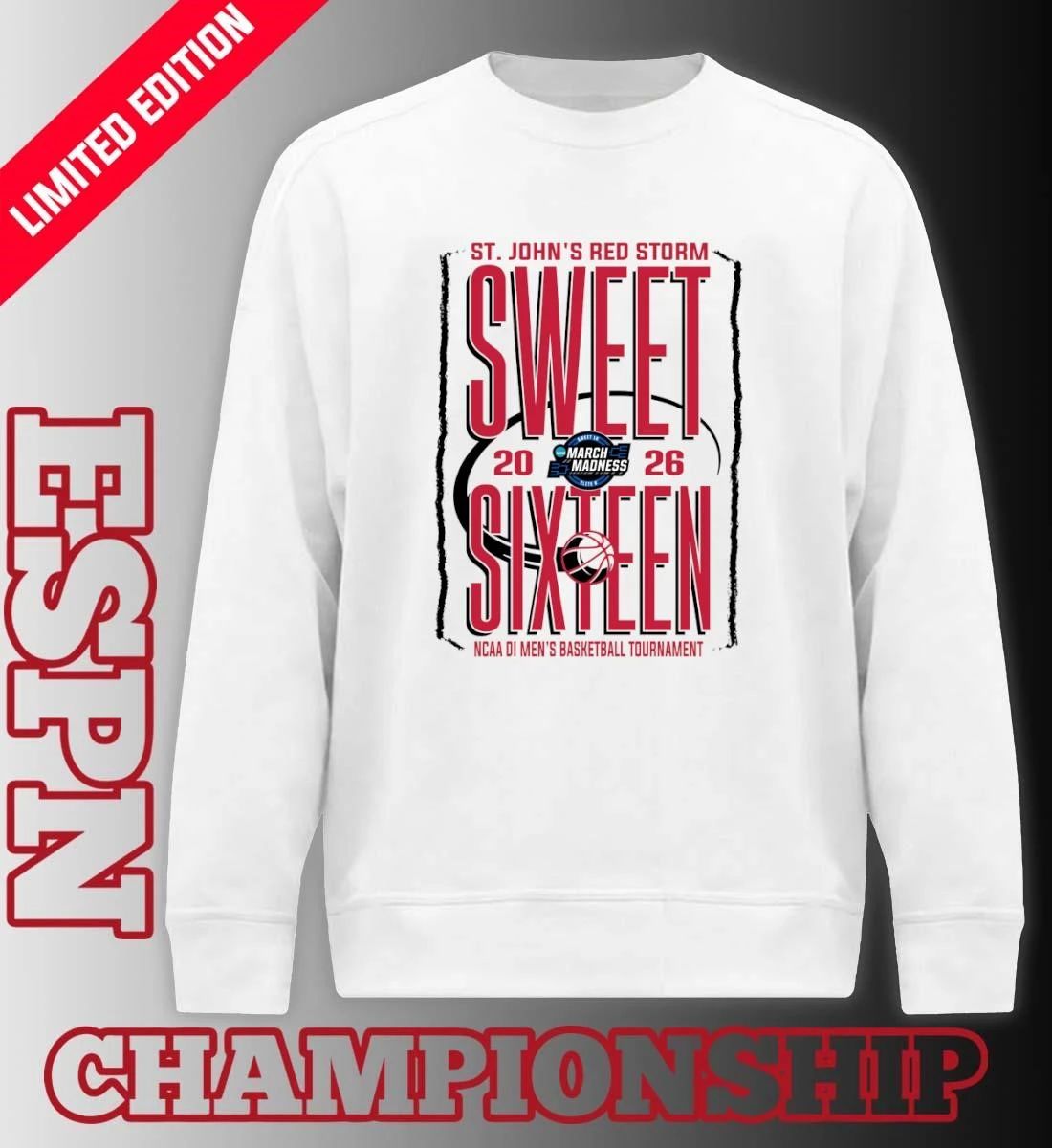 St. John’s Red Storm Sweet Sixteen 2026 NCAA DI Men’s Basketball Tournament T-Shirt