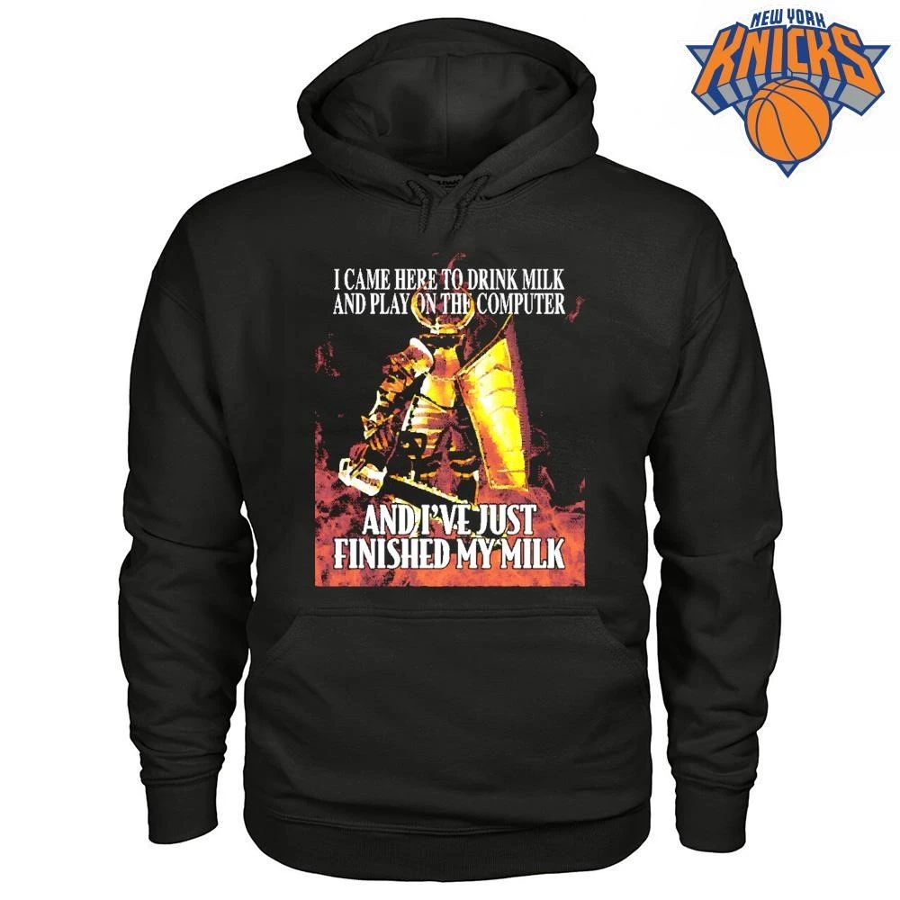 I Came Here To Drink Milk And Play On The Computer Chainsaw Knight Meme Shirt