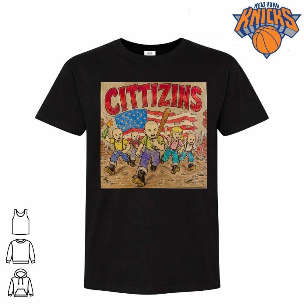 Citizens American Flag Skinheads Molotov Cocktail Baseball Bat Punk Rock Riot Shirt