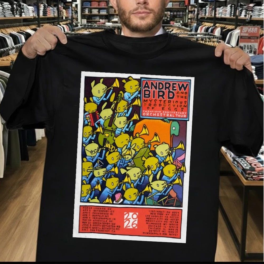 Andrew Bird 2026 The Mysterious Production Of Eggs Orchestral Tour Poster Shirt