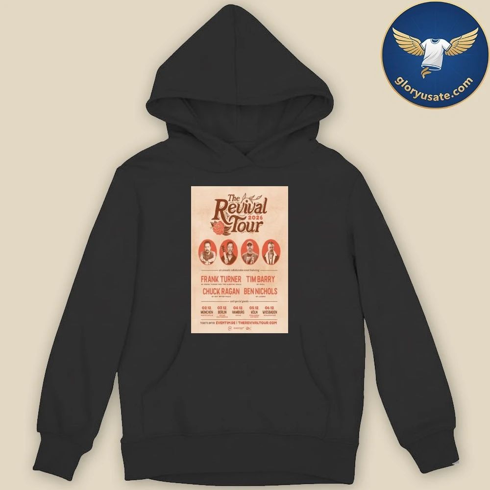 Frank Turner & Chuck Ragan & Tim Barry & Ben Nichols The Revival Tour 2026 Poster Shirt