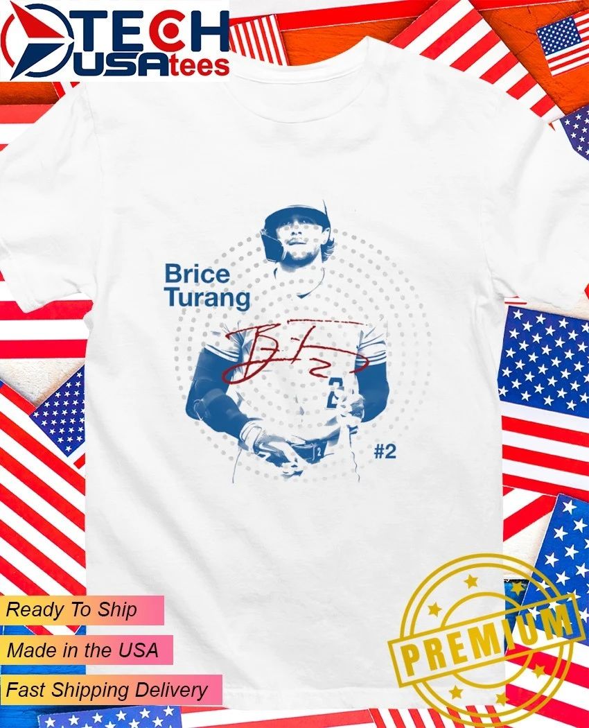Brice Turang No. 2 Milwaukee Brewers star player signature shirt