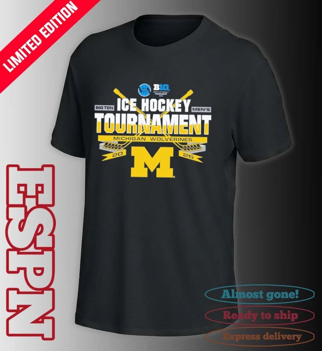 Michigan Wolverines 2026 Big Ten Hockey Championship Participant shirt