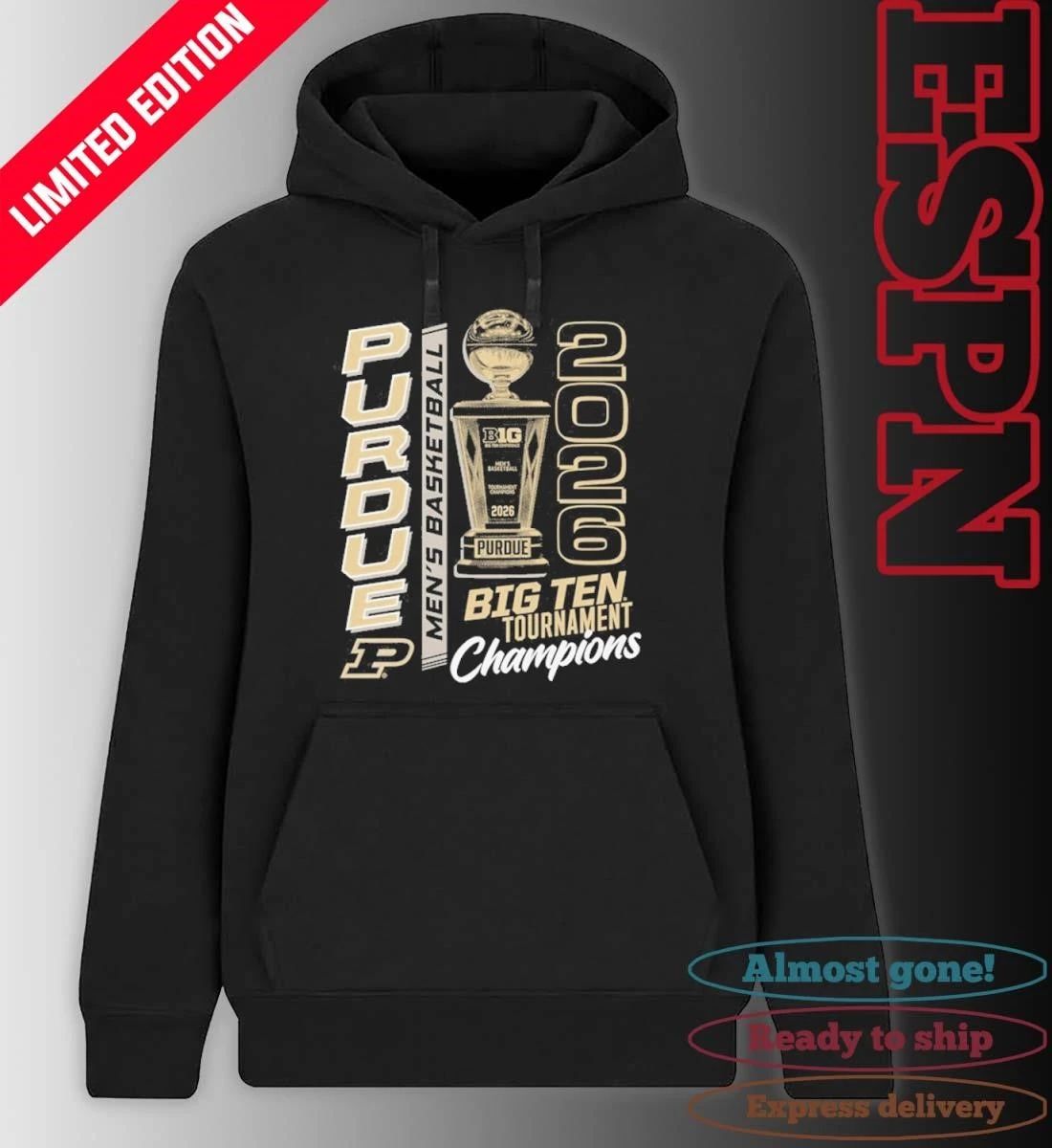 Purdue Men’s Basketball 2026 Big Ten Tournament Champions Trophy Shirt