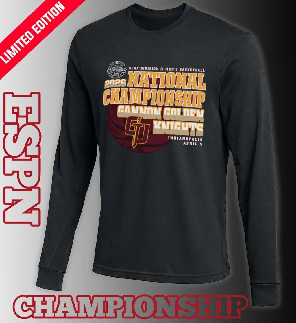 Gannon Golden Knights 2026 NCAA DII Men’s Basketball National Championship Bound T-Shirt
