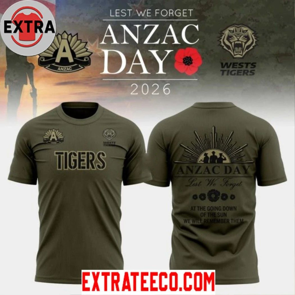 Wests Tigers Anzac Day 2026 Logo Two Sided Shirt