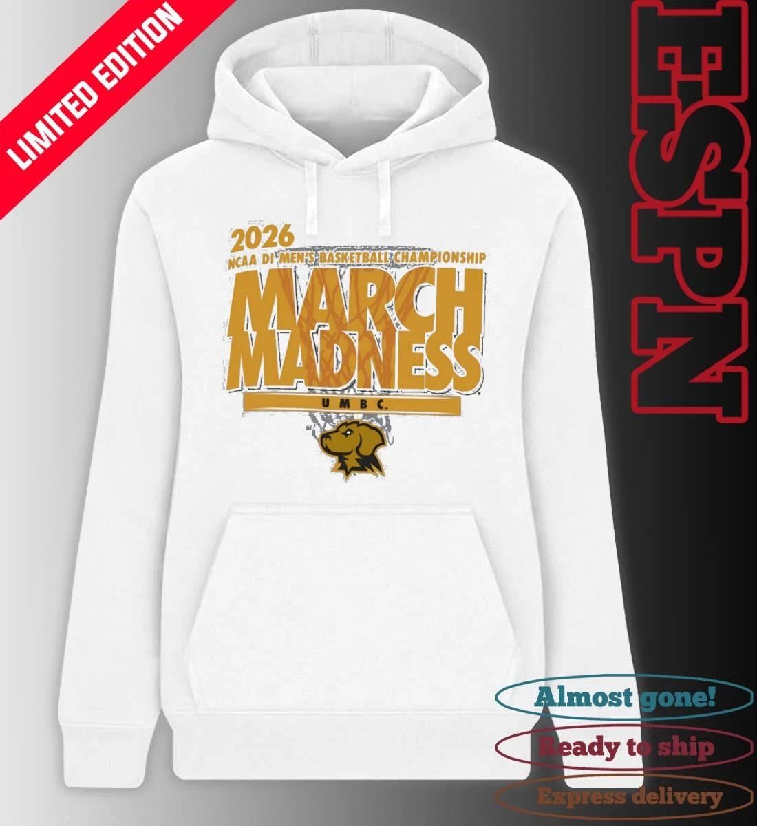 UMBC Retrievers 2026 NCAA DI Basketball March Madness – First Four Shirt