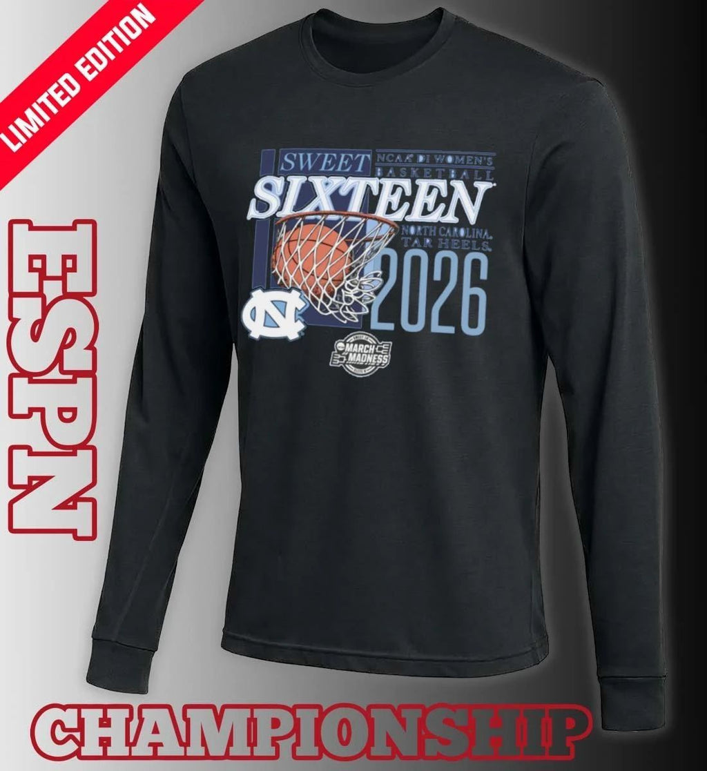 UNC Tar Heels 2026 NCAA DI Women’s Basketball Sweet Sixteen – Fort Worth Regional T-Shirt