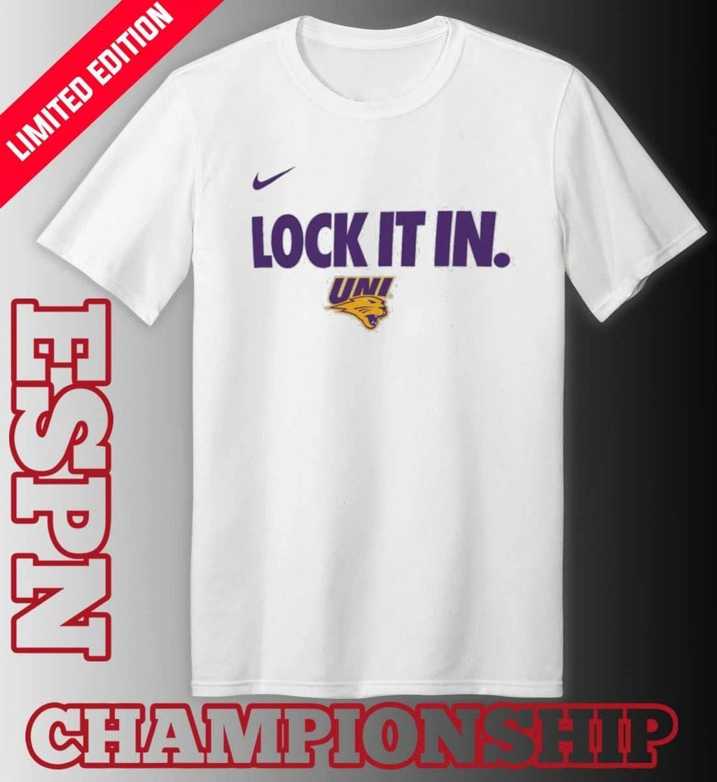 University of Northern Iowa Basketball Lock It In Bench T-Shirt