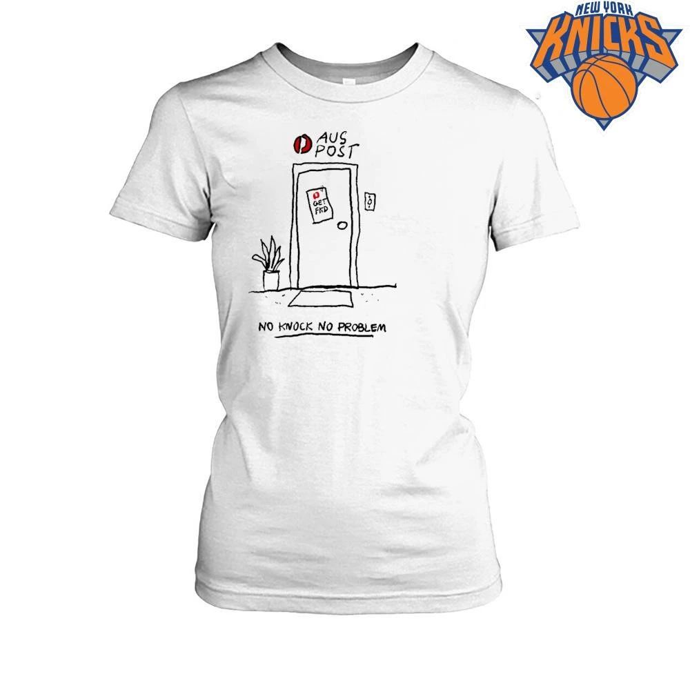 Aus Post No Knock No Problem Funny Delivery Parody shirt