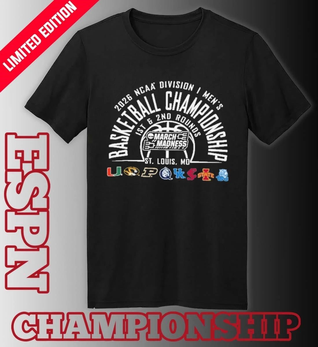 NCAA Men’s Basketball 2026 March Madness St. Louis, MO T-Shirt