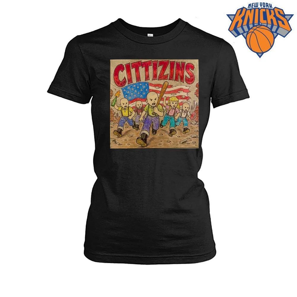 Citizens American Flag Skinheads Molotov Cocktail Baseball Bat Punk Rock Riot Shirt