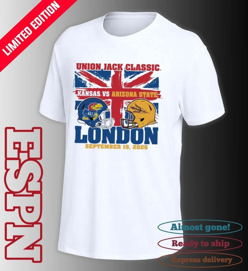 Arizona State Vs Kansas Jayhawks Football 2026 London Union Jack Classic shirt