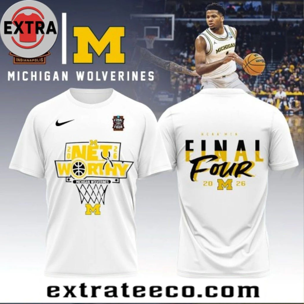 Michigan Wolverines 2026 Five Four Logo Two Sided Shirt- Top-Rated Gift for College Basketball Lovers