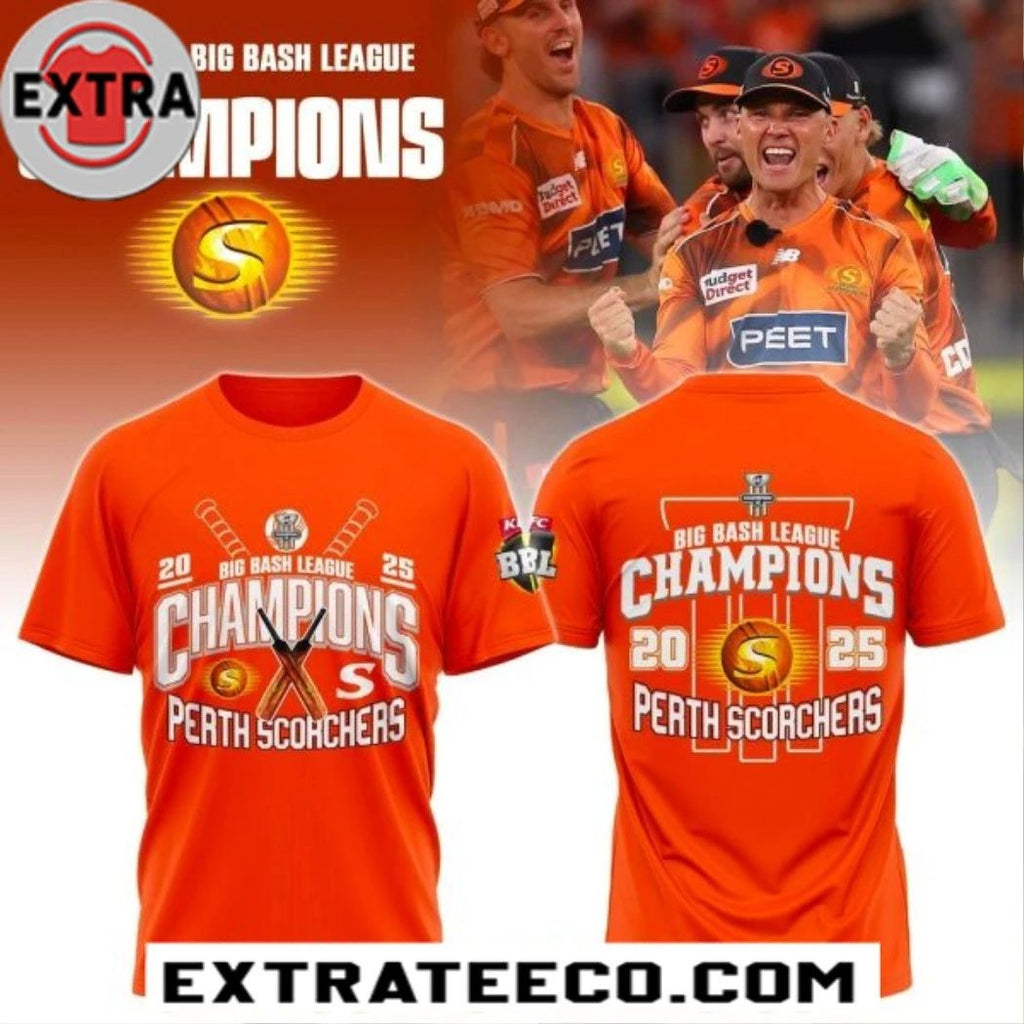 Perth Scorchers 2025 Big Bash League Champions Logo Shirt