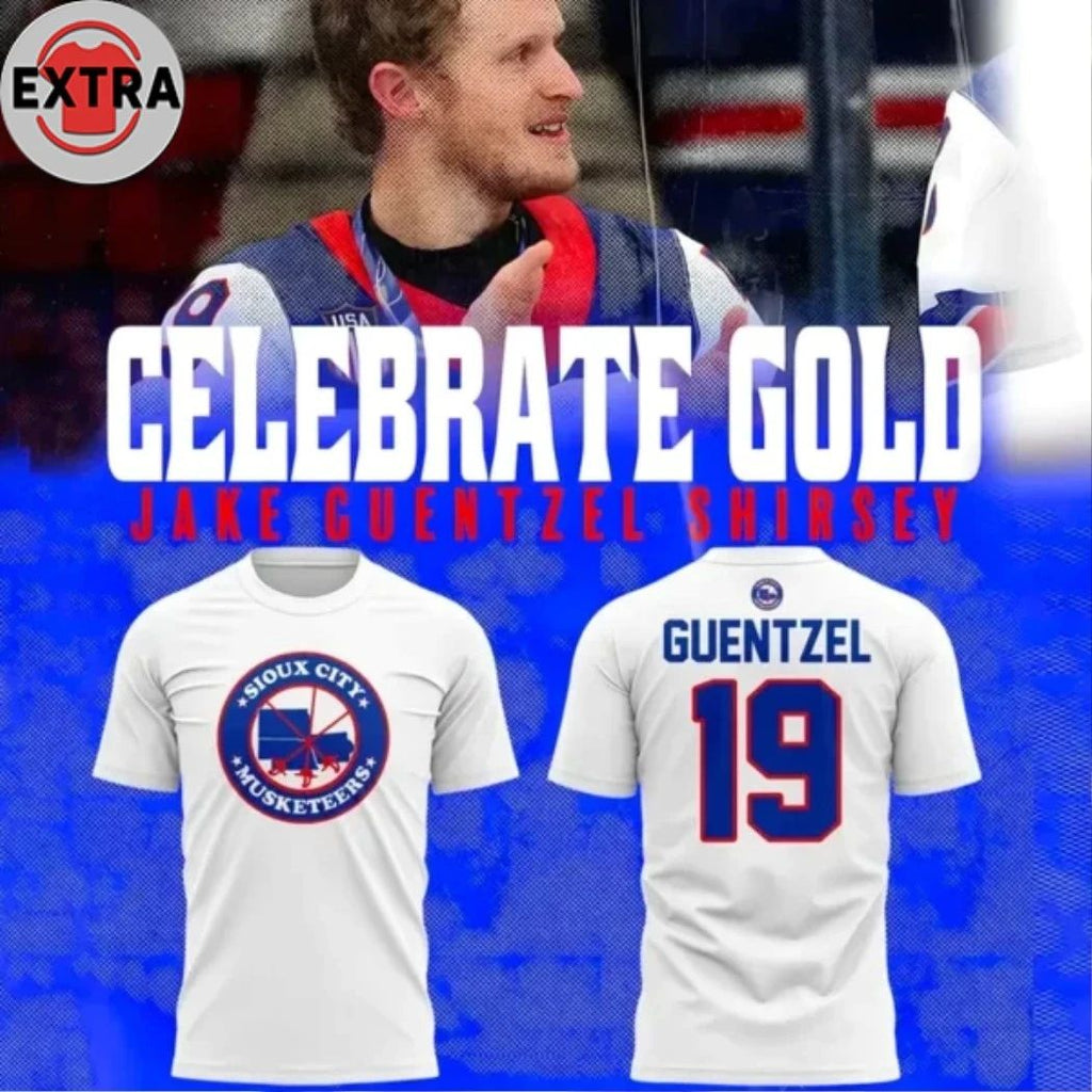 Sioux City Musketeers Jake Guentzel Shirsey 2026 Logo Two Sided Shirt