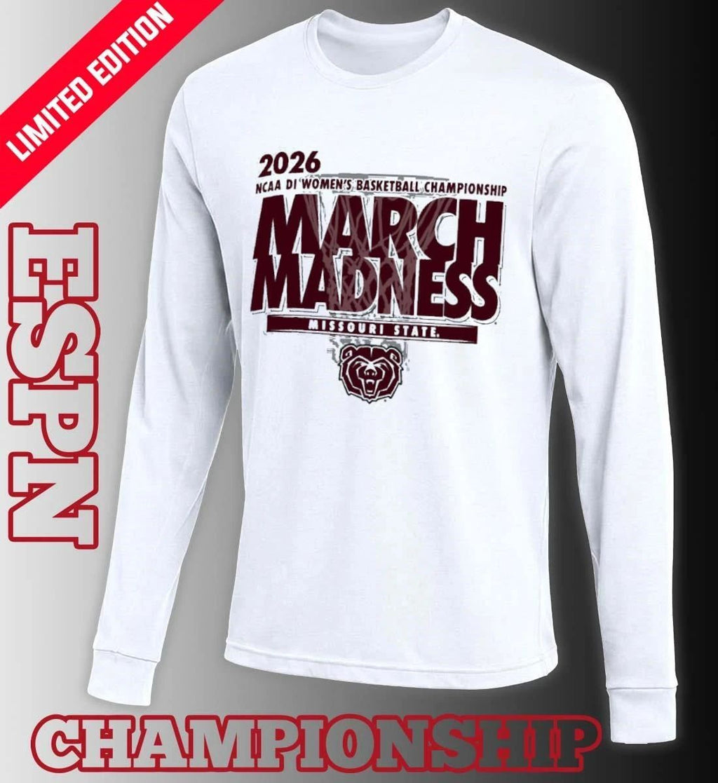 Missouri State Lady Bears 2026 NCAA DI Women’s Basketball March Madness – First Four Shirt