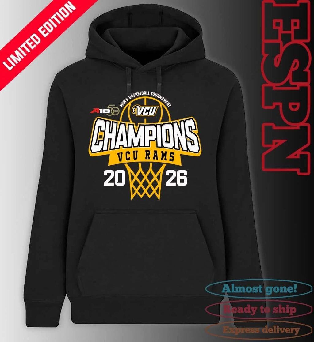 VCU Rams 2026 Atlantic 10 Men’s Basketball Tournament Champions Shirt