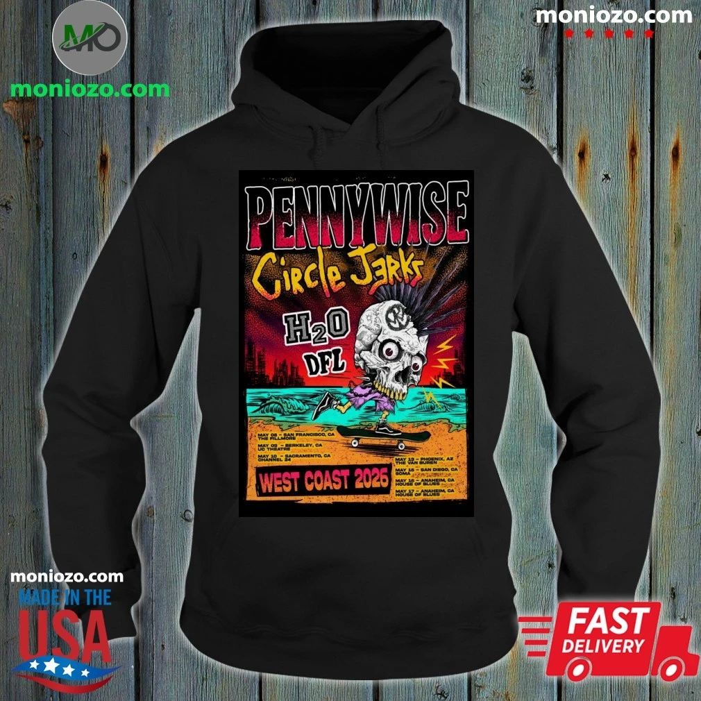 Original Circle Jerks With Pennywise West Coast 2026 Tour Poster Shirt