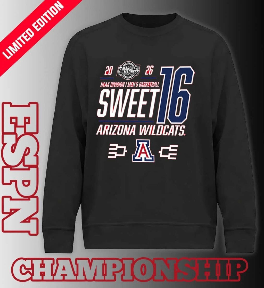 Arizona Wildcats NCAA Men’s March Madness Sweet 16 Shirt