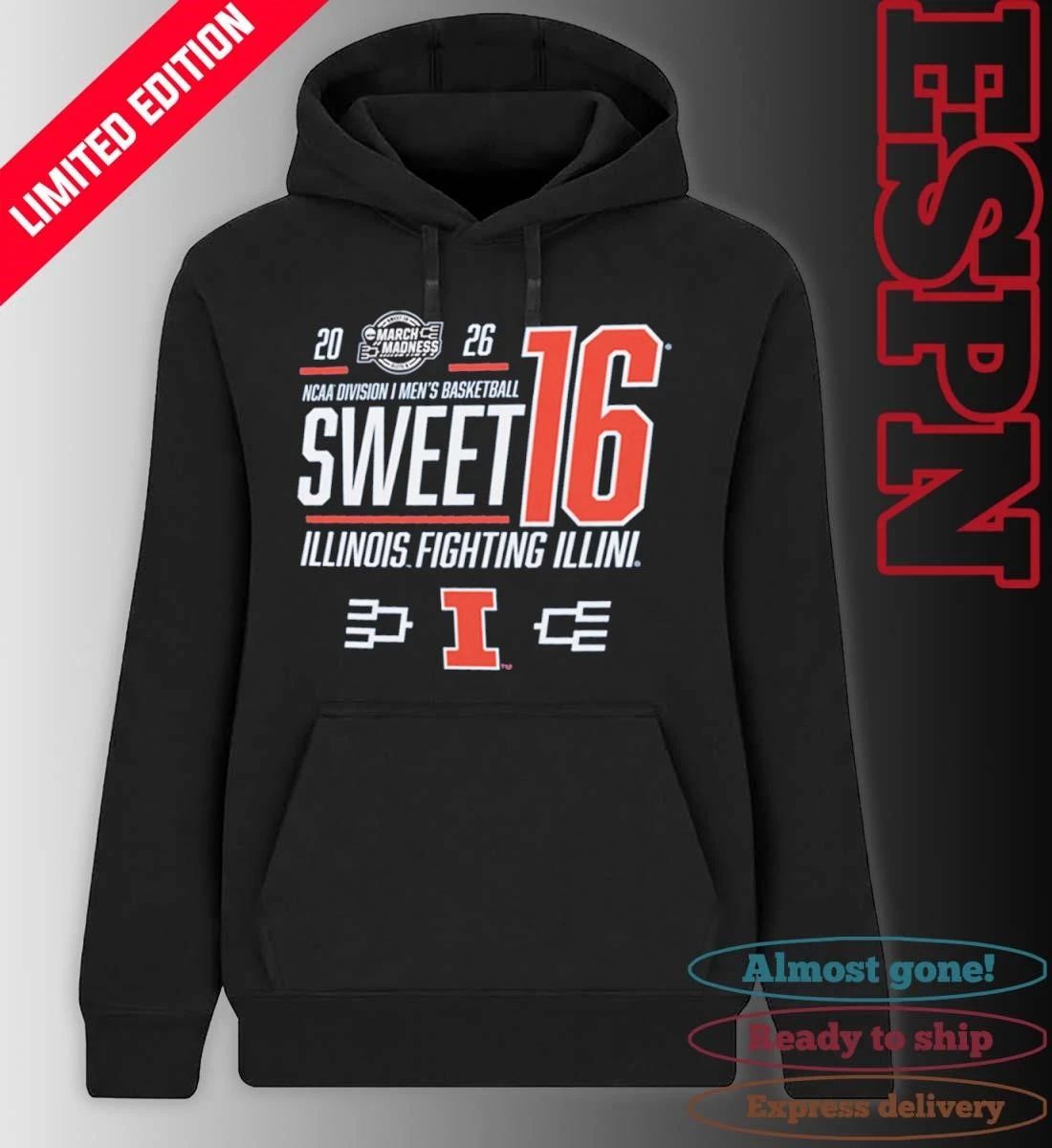 Illinois Men’s Basketball Sweet 16 Bound Net 2026 Shirt
