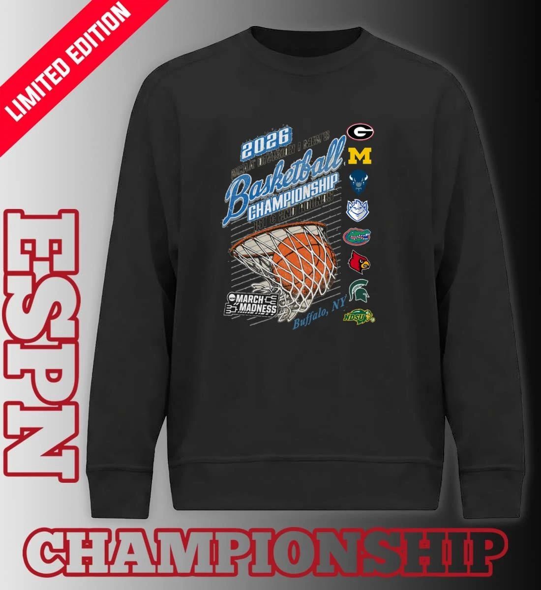 Buffalo, NY 2026 NCAA DI Men’s Basketball Championship – 1st, 2nd Rounds Shirt