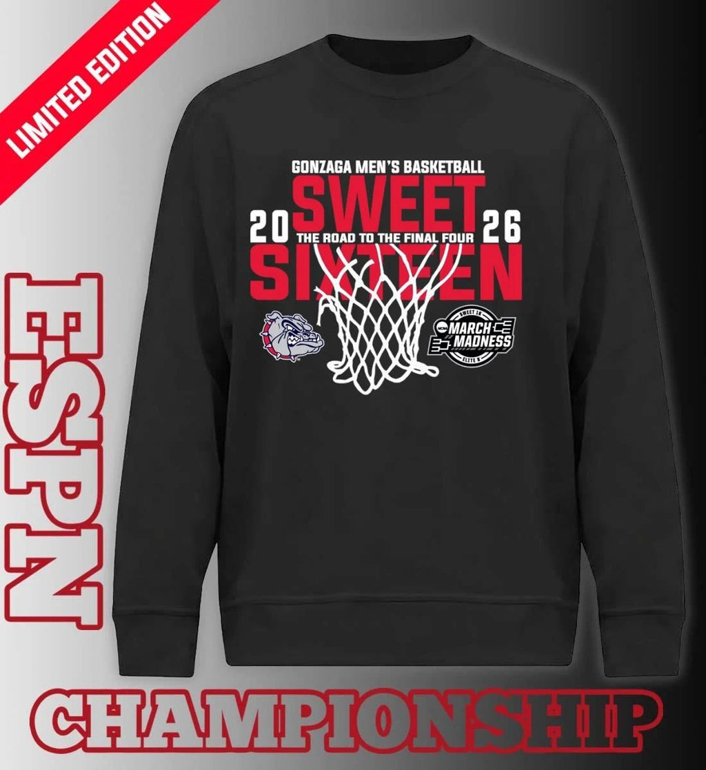 Gonzaga Men’s Basketball 2026 Sweet Sixteen The Road To The Final Four Shirt